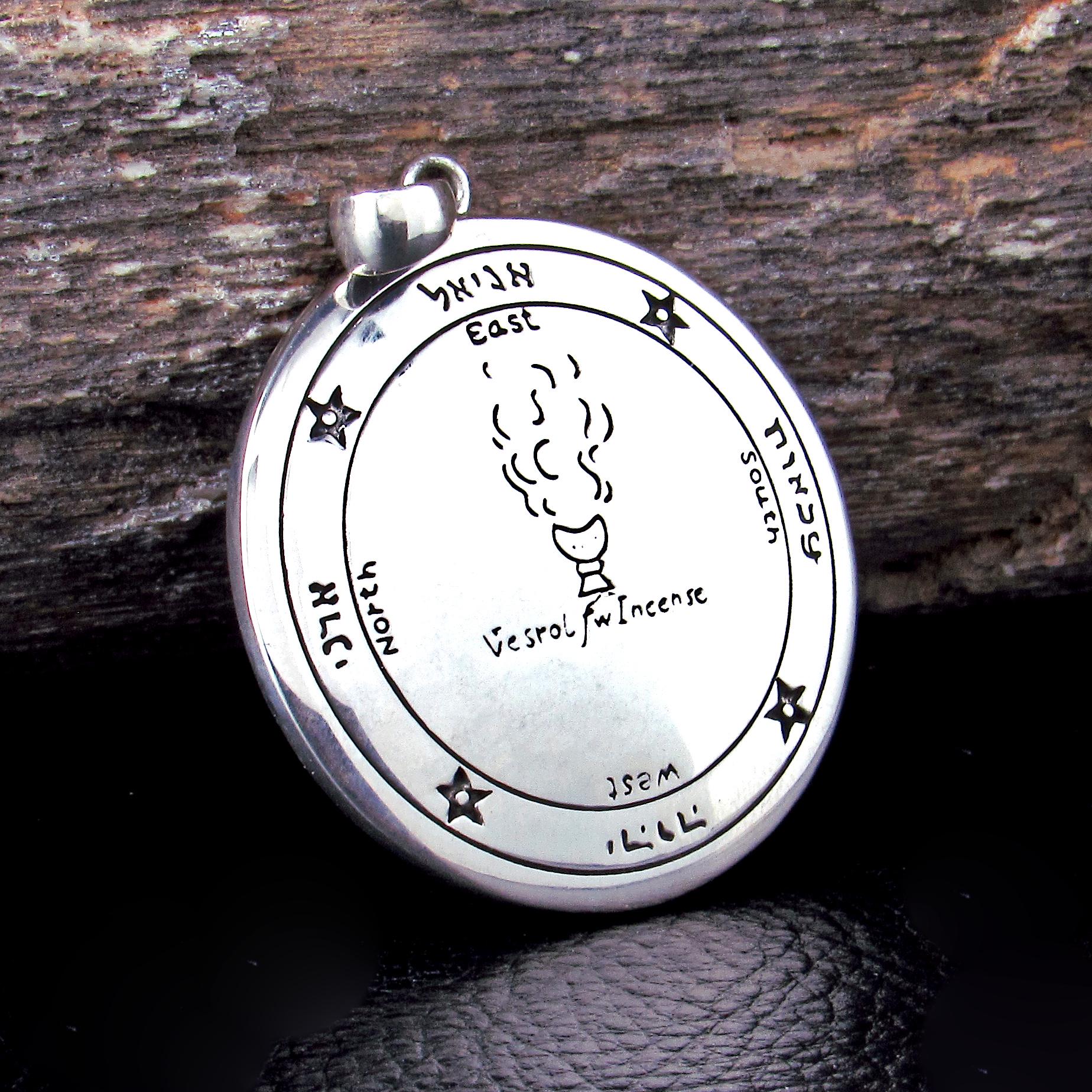 Solid 925 Sterling Silver Solomon’s Seal Pendant – Celestial Circle of Consecration Talisman, Pagan Jewelry
