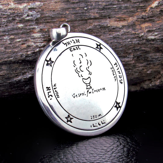 Solid 925 Sterling Silver Solomon’s Seal Pendant – Celestial Circle of Consecration Talisman, Pagan Jewelry