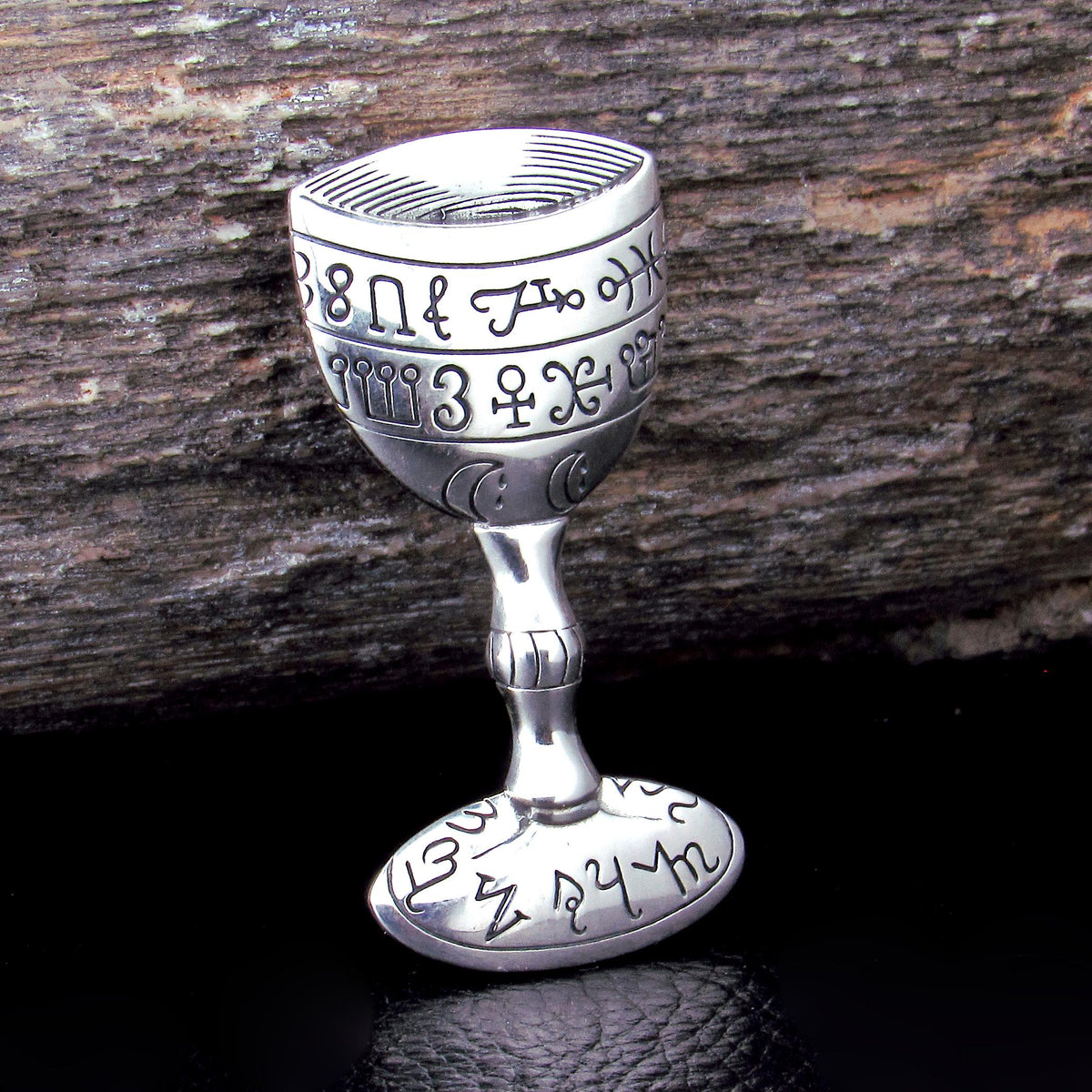 Solid 925 Sterling Silver Magic Chalice Pendant, Wiccan Pagan Ritual Goblet, Pagan Altar Cup