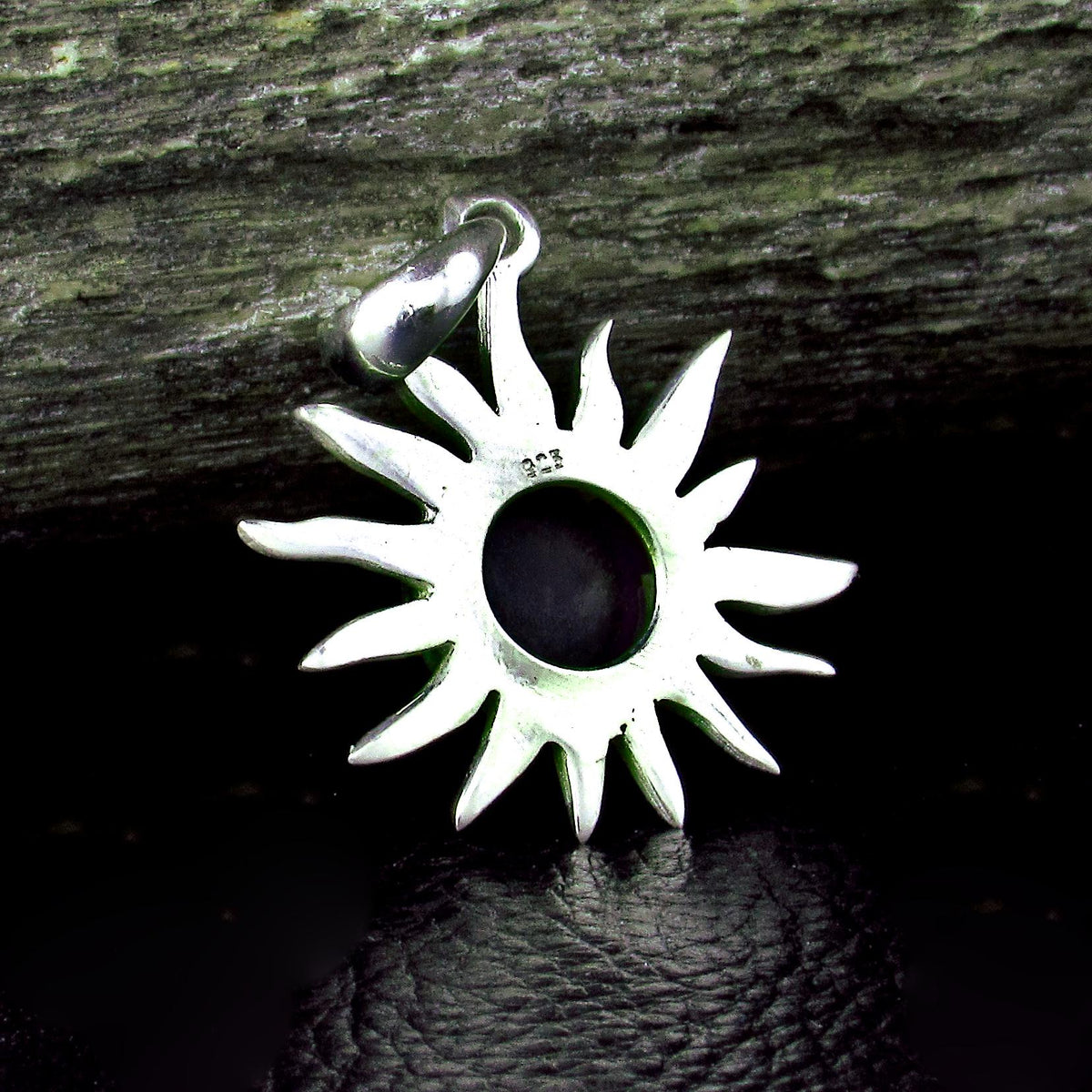 Solid 925 Sterling Silver Sun Pendant – Amethyst, Labradorite, or Rainbow Moonstone - Solar Celestial Jewelry