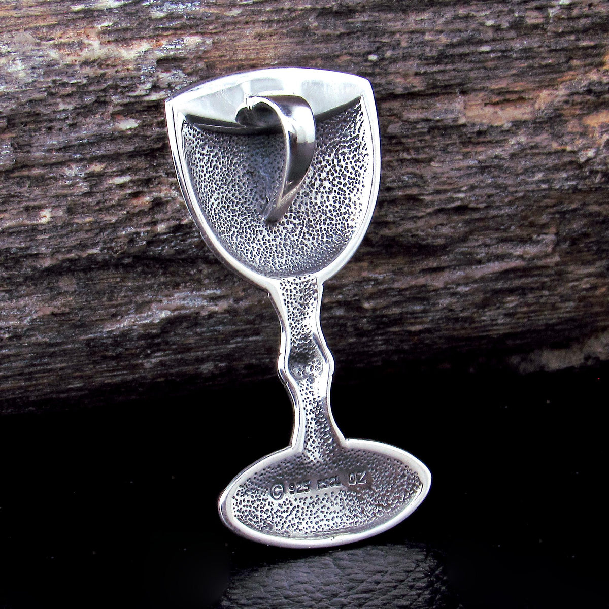 Solid 925 Sterling Silver Magic Chalice Pendant, Wiccan Pagan Ritual Goblet, Pagan Altar Cup