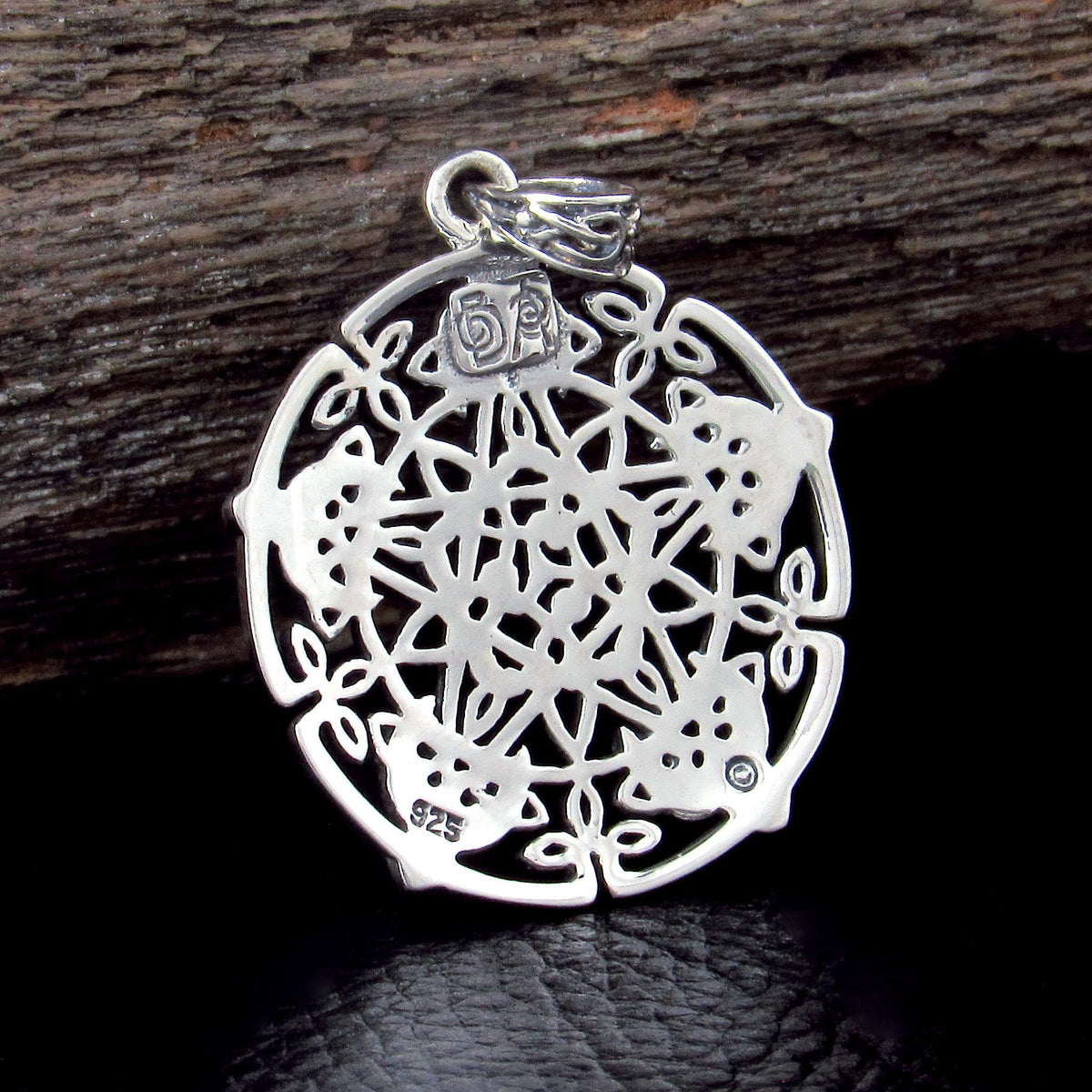 Solid 925 Sterling Silver Celtic Pentagram Star Pendant, Brigid Ashwood Design, Pagan Wiccan Necklace