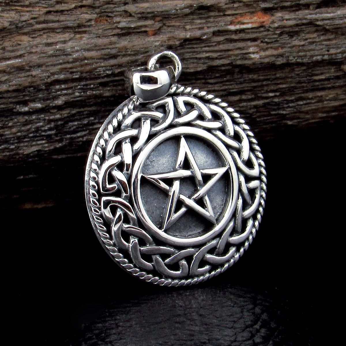 Solid 925 Sterling Silver Aromatherapy Pomander Diffuser, Pentacle Pentagram Locket Pendant, Essential Oil Amulet