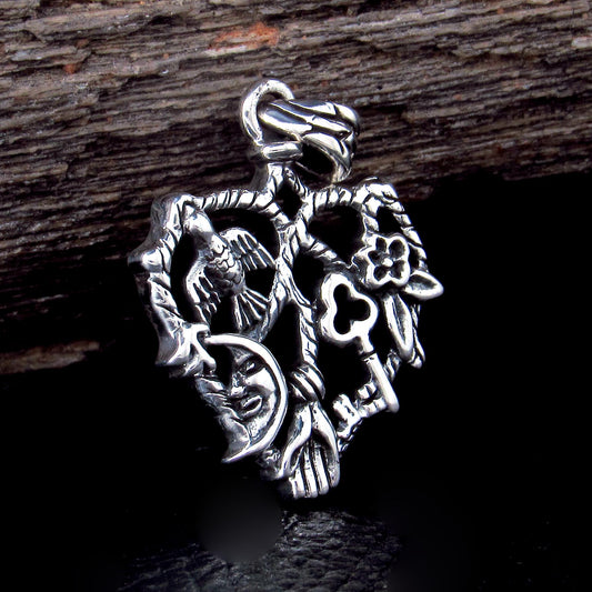 Solid 925 Sterling Silver Cast Your Cimaruta Pendant, Italian Witchcraft Protection Amulet, Stregheria Talisman