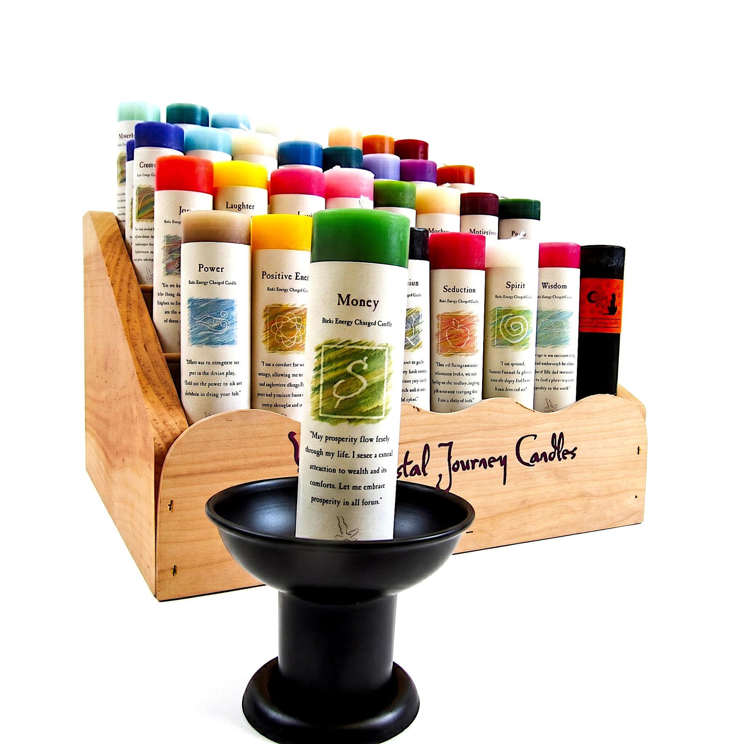 Reiki Charged Herbal Magic Intention Candles Scented Manifestation Candle, Colorful Colored Pillar Candle Set, Altar Ritual Candle 32 Scents