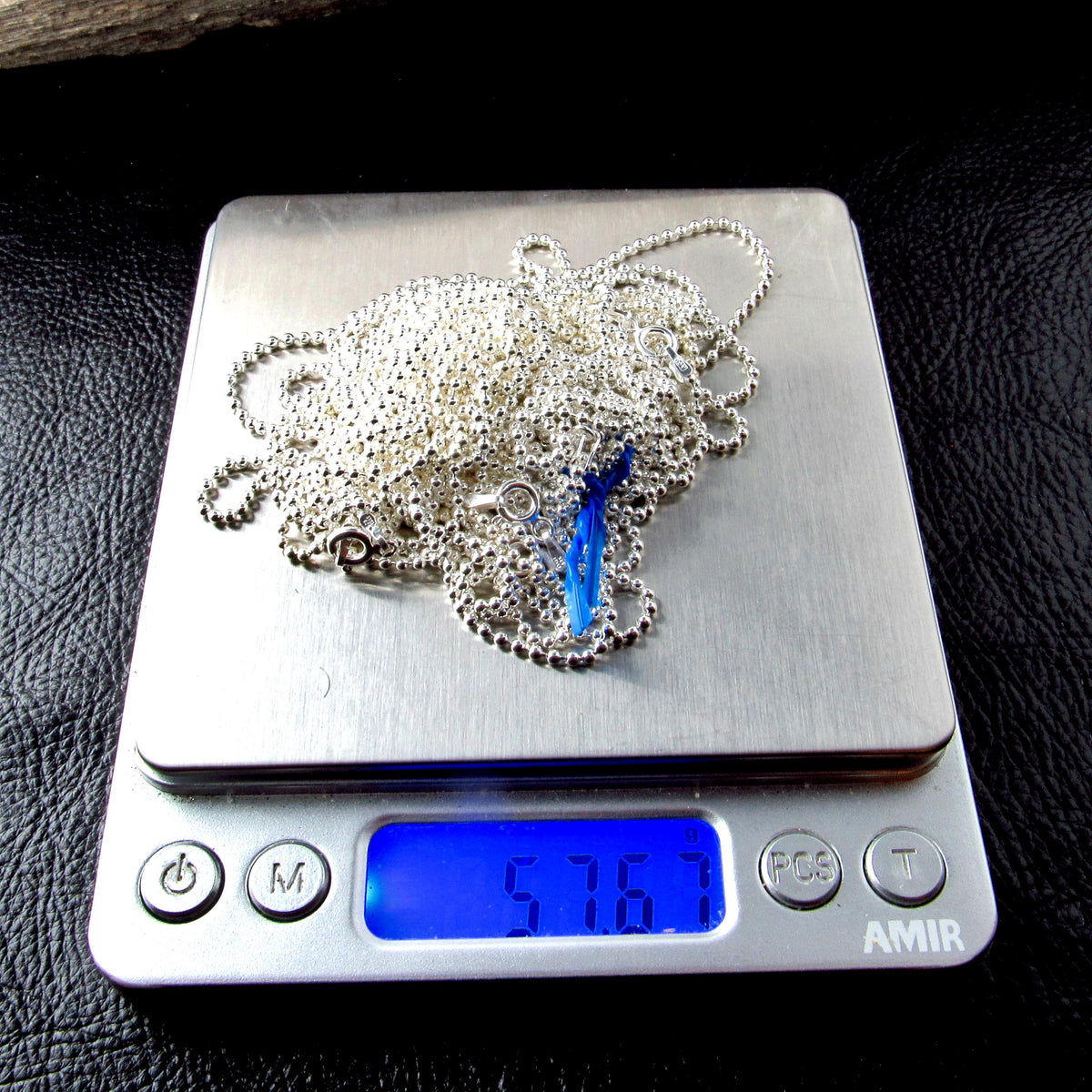 Lot of (11) 22" Inch Ball / Bead Chain Necklaces, 1.8MM, Wholesale Chains 57 Grams