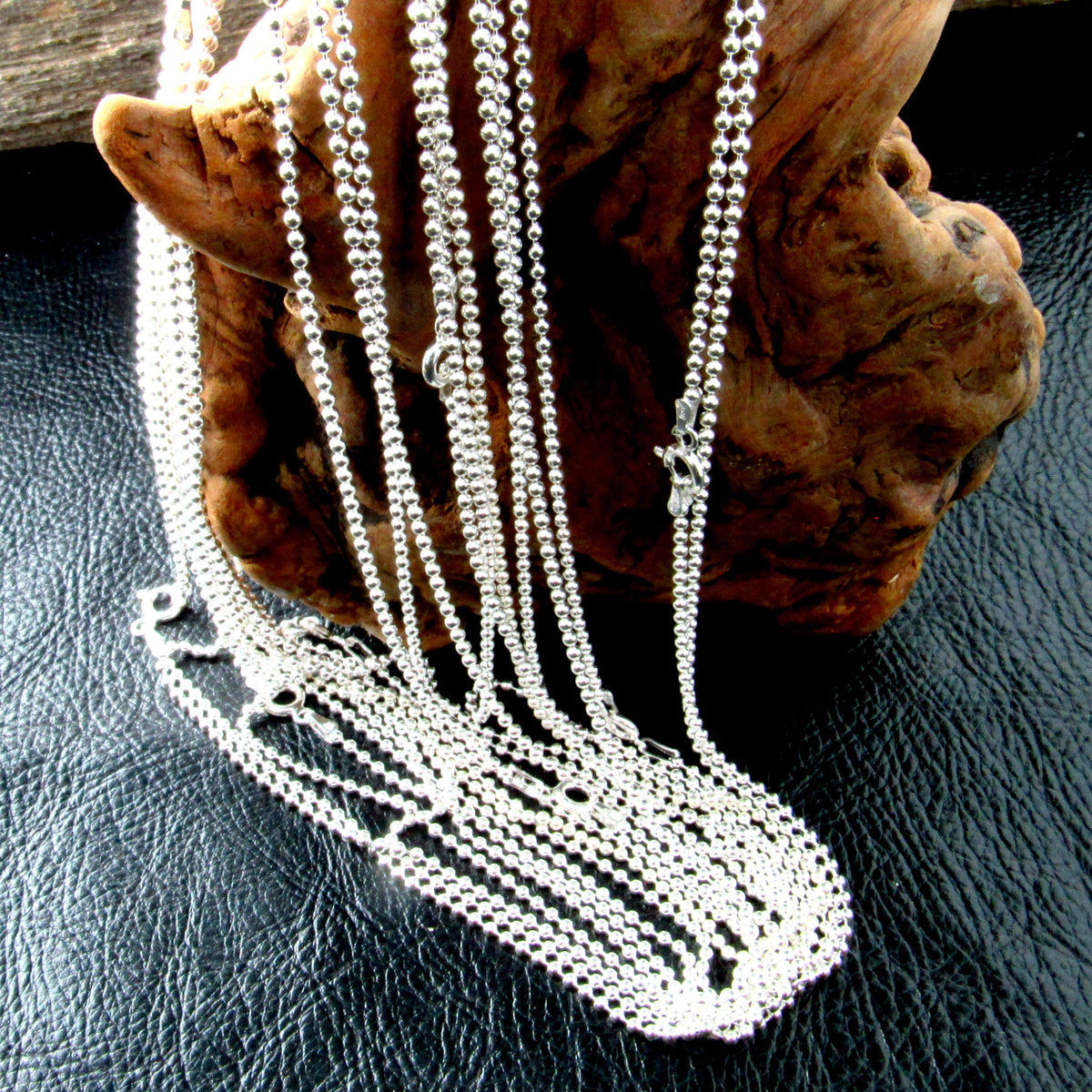 Lot of (11) 22" Inch Ball / Bead Chain Necklaces, 1.8MM, Wholesale Chains 57 Grams