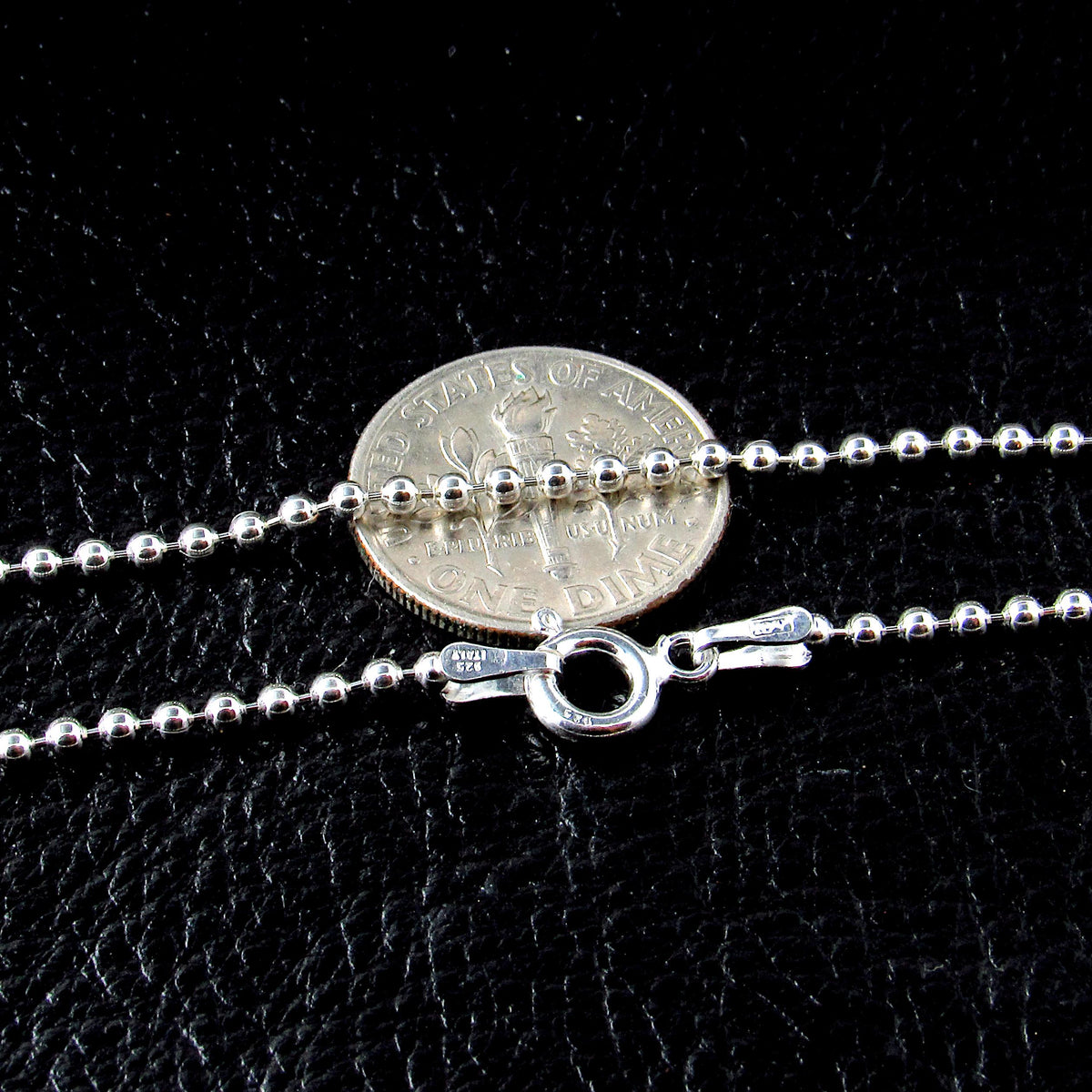 Lot of (5) 30" Inch Ball / Bead Chain Necklaces, 1.8MM, Wholesale Chains 34 Grams
