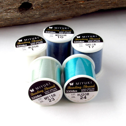 Ocean Palette Pack Miyuki Beading Thread 50m Nylon Cord Kit for Delicas Bead Weaving