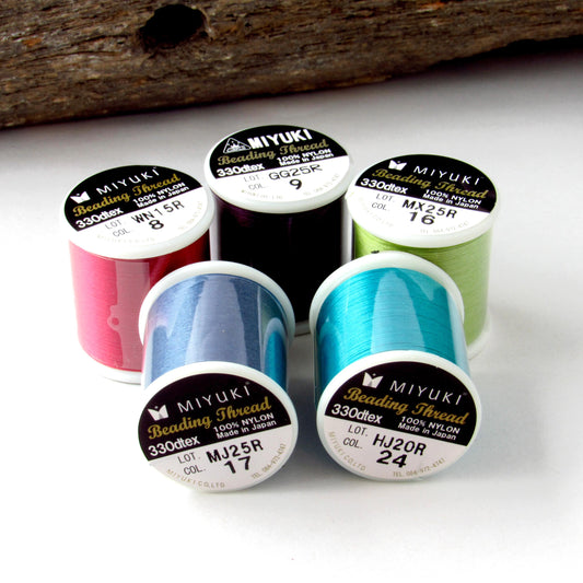 Jewel Tone Pack Miyuki Beading Thread 50m Nylon Cord Kit for Delicas Bead Weaving