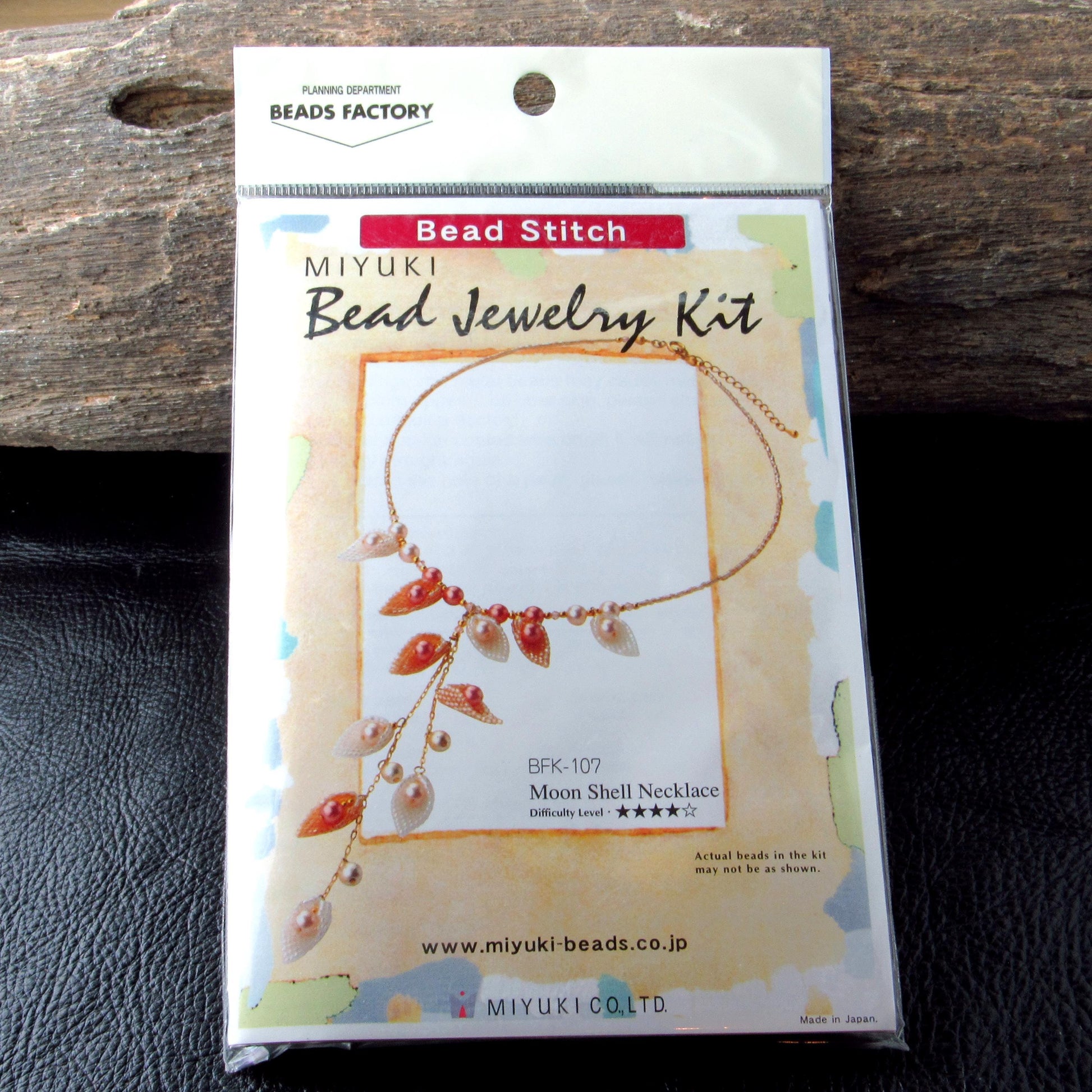 Miyuki Bead Jewelry Kit – Moon Shell Necklace, Made in Japan, DIY Beading Kit - BFK-107