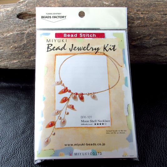 Miyuki Bead Jewelry Kit – Moon Shell Necklace, Made in Japan, DIY Beading Kit - BFK-107