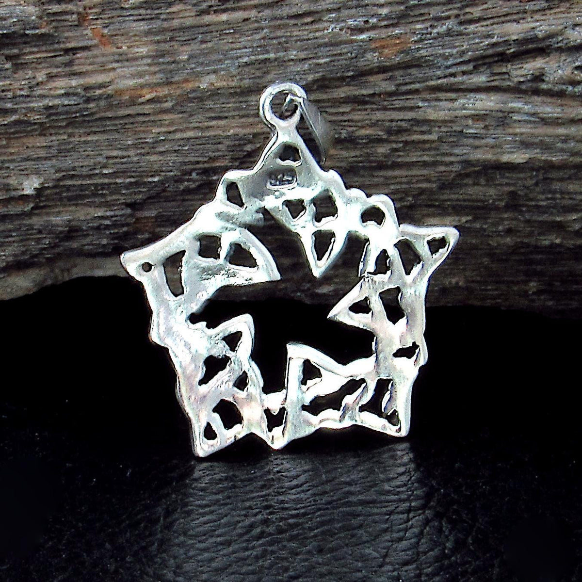 Solid 925 Sterling Silver Celtic Knot Five 5 Pointed Star Pendant, Handcrafted Celtic Pentagram, Irish Gaelic Jewelry